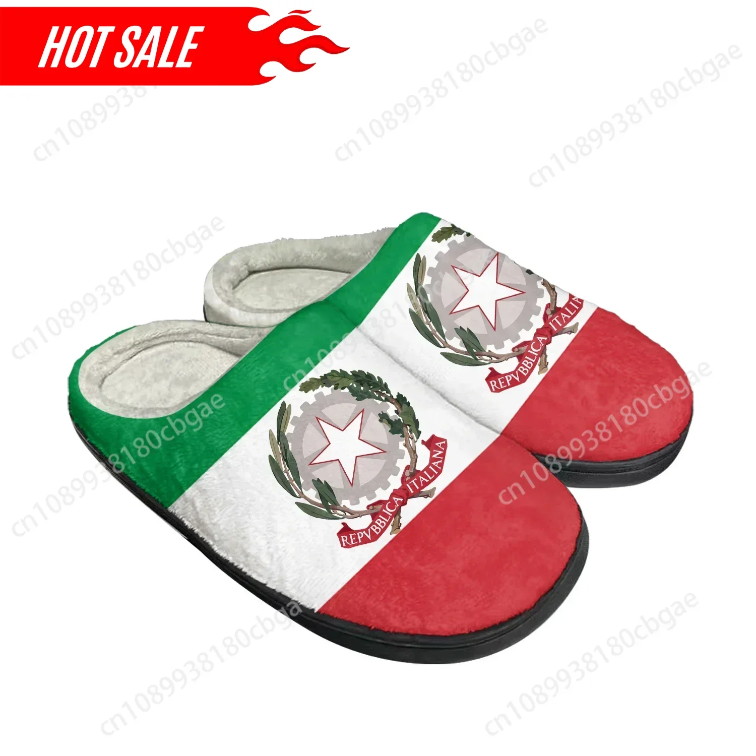 Italian Flag Home Cotton Custom Slippers Mens Womens Sandals Italy Plush Bedroom Fashion Casual Keep Warm Shoes Thermal Slipper