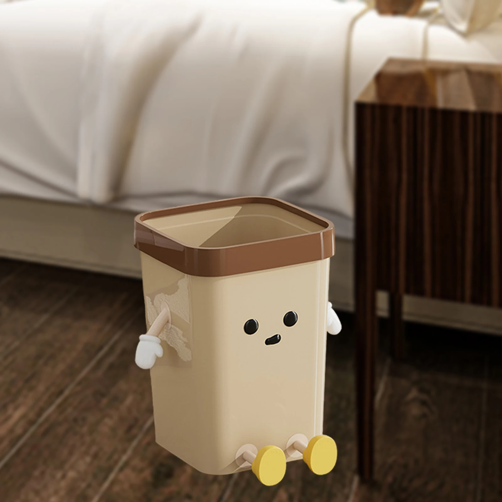 Creative Trash Can Modern Multifunction Wastebasket Rubbish Container Cute Garbage Bin for Home Dorm Office Bedroom Kitchen