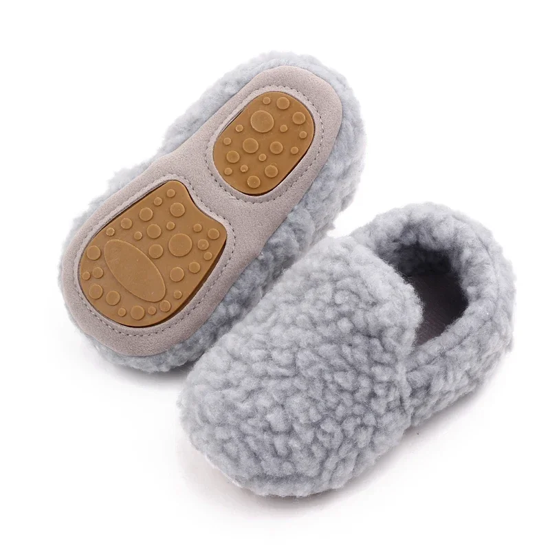 Baby Autumn and Winter Prewalking Shoes Non-slip Sole Soft Cotton Covered Winter Baby Shoes