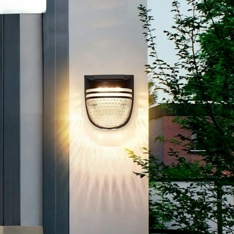 GHJUYIOL Solar Wall Light Induction Outdoor Wall Light Courtyard Garden Decoration Light and Shadow Wall Atmosphere Night