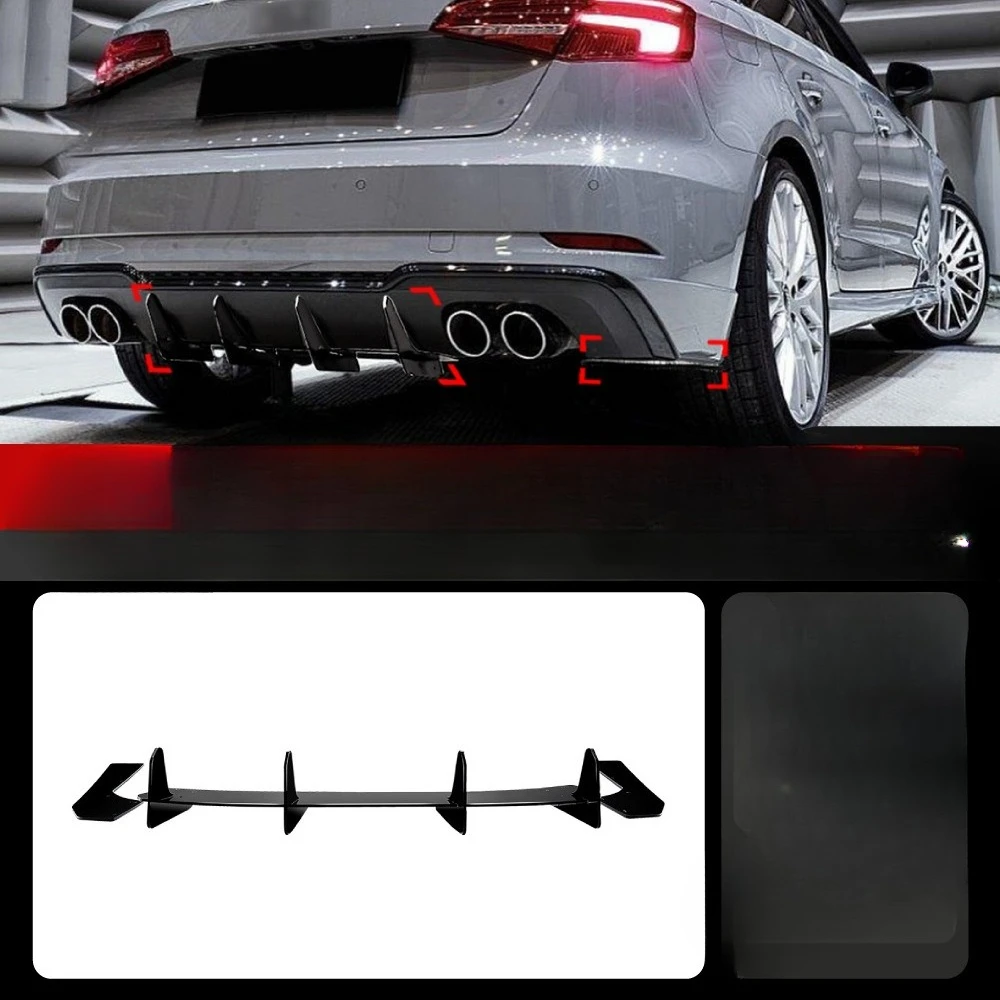 

Подходит для Audi A3 S3 2017-2020 гг., 8 В, хэтчбек, хвостовая губа, модификация спойлера заднего лезвия