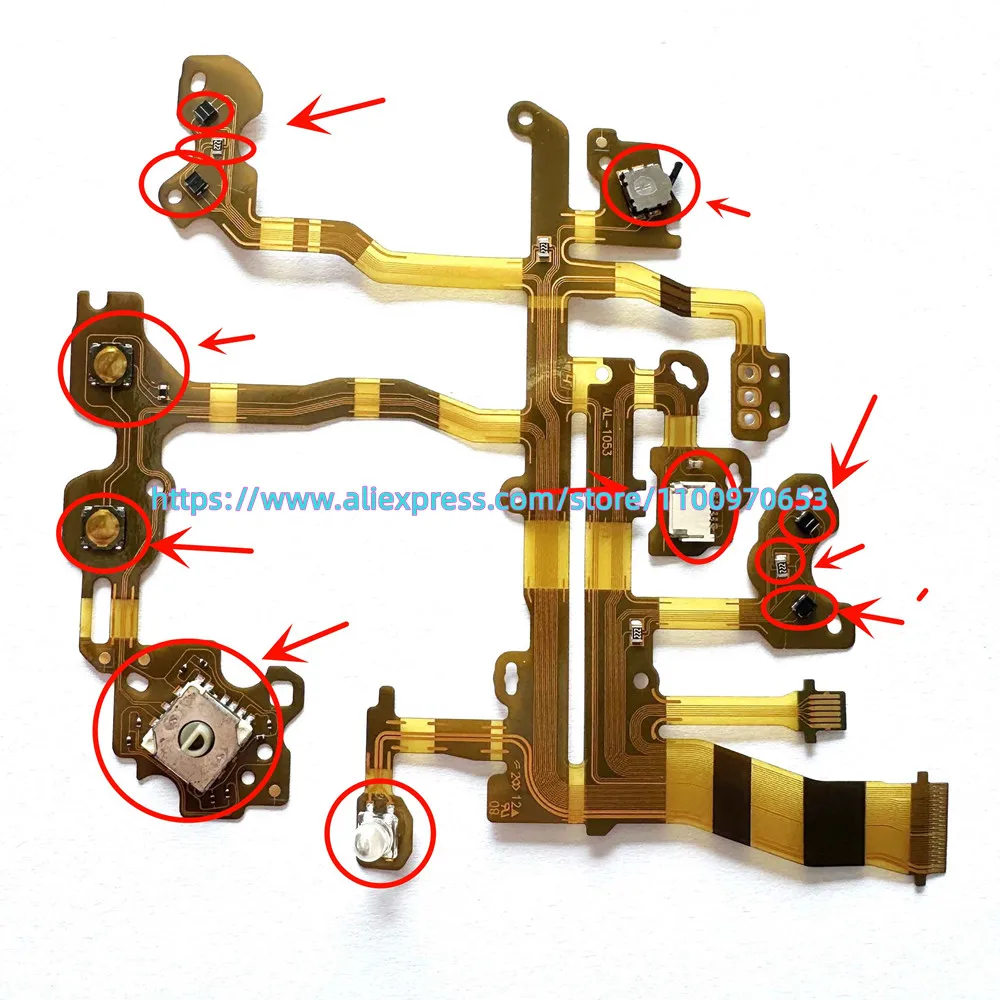 Piezas de reparación cubierta superior botón de interruptor Cable flexible RL-1053 A-2178-922-A para Sony ILCE-7RM3 ILCE-7M3 A7M3 A7RM3