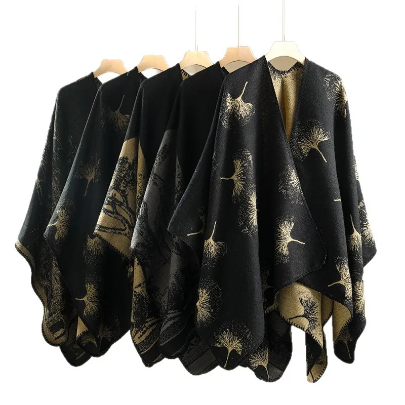 

Женская высококачественная накидка из искусственного кашемира на осень и зиму, утолщенное одеяло-шаль, теплый шарф