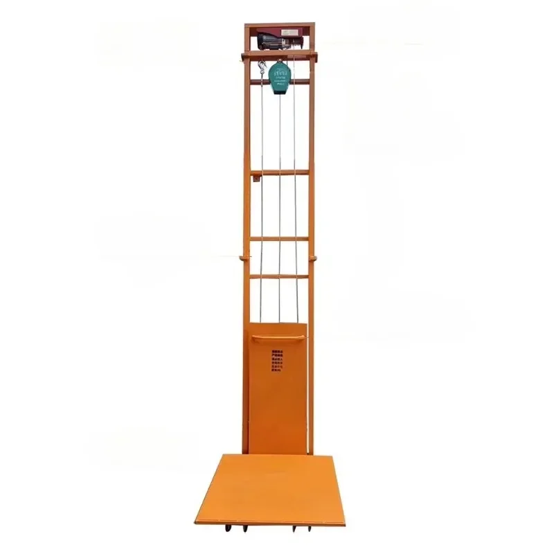 Simple anti-fall small elevator warehouse factory electric lifting platform household unloading hoist