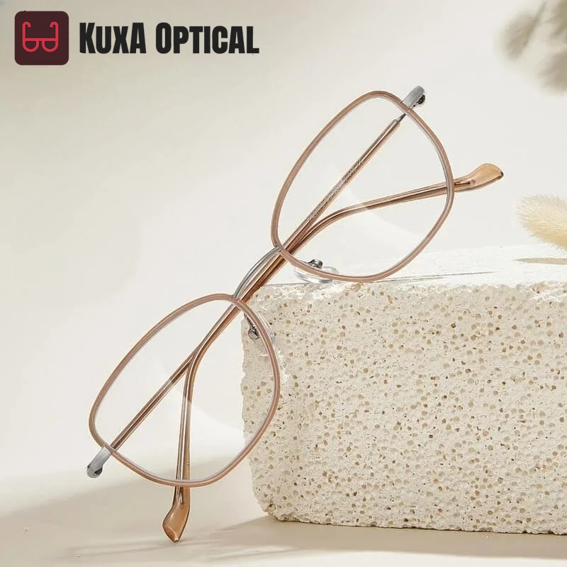 

KUXA женские элегантные очки для линз по рецепту, оптическая оправа для очков TR90, гибкая легкая бабочка, тренд для молодых девушек Spec