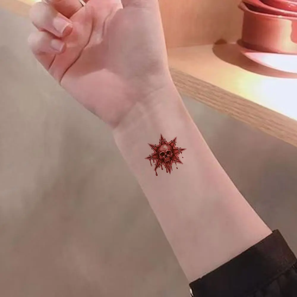 25pcs Waterproof Temporary Tattoos for Halloween Night Scar Fake Tattoo Bloody Wound tattoo Stickers for Body Face Makeup