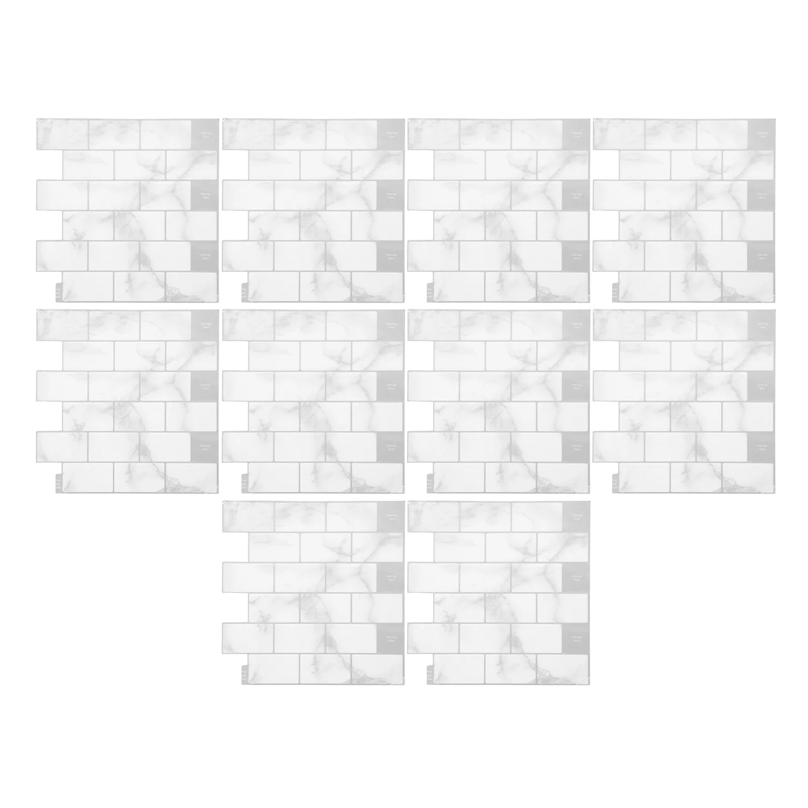 

3D Gel Waterproof Peel Stick Tile Stickers Light Grey Self Adhesive Wall Protector For Kitchen Bathroom Laundry Room