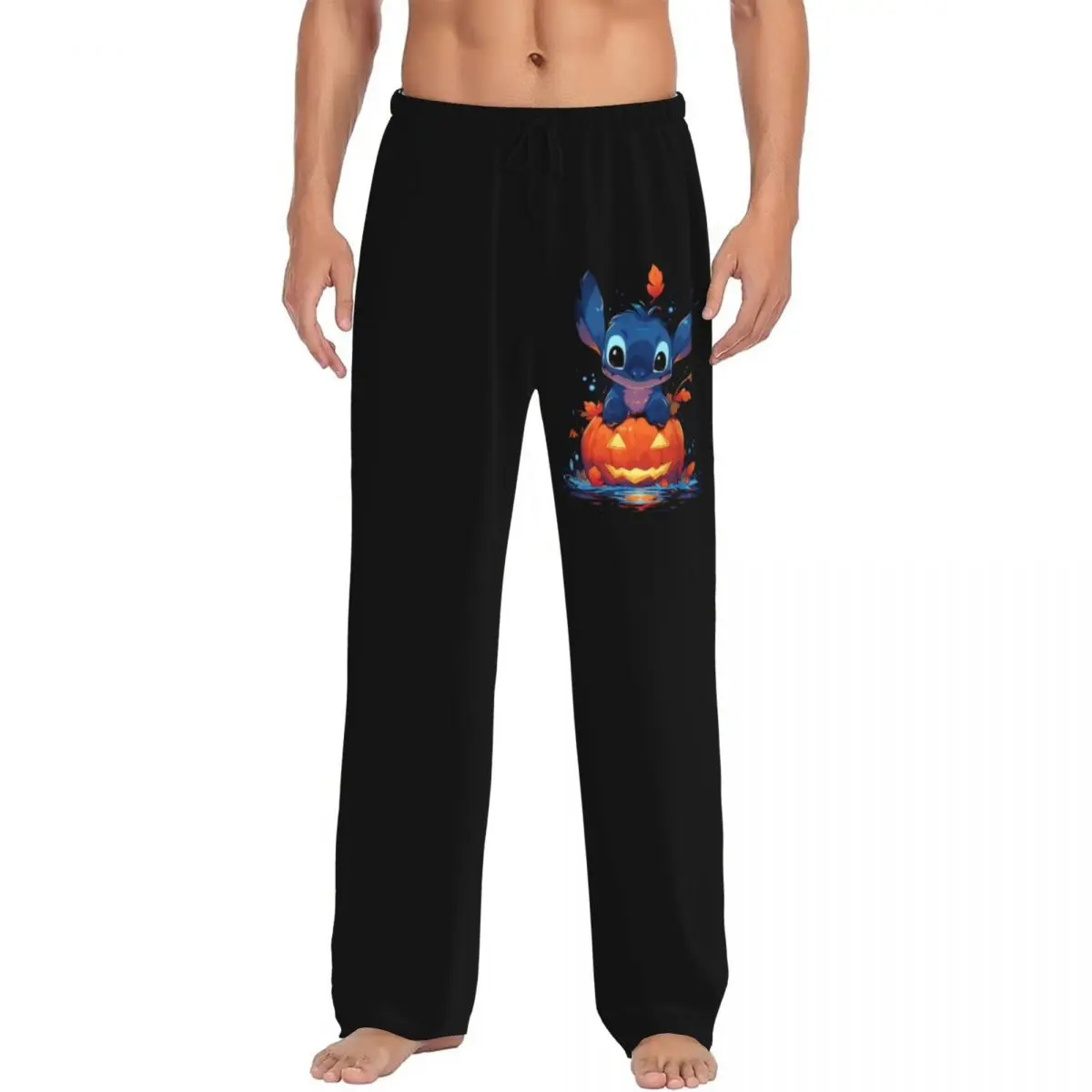 

Custom Printed Men's Halloween Stitch Anime Pajama Pants Sleepwear Sleep Lounge Bottoms with Pockets