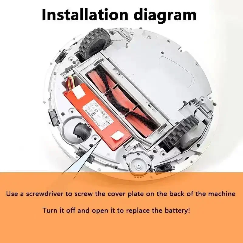 Imagem -05 - Bateria de Substituição para Xiaomi Roborock Aspirador Robótico Original 14.4v 12800mah S55 S60 S65 S50 S51 s5 Max s6