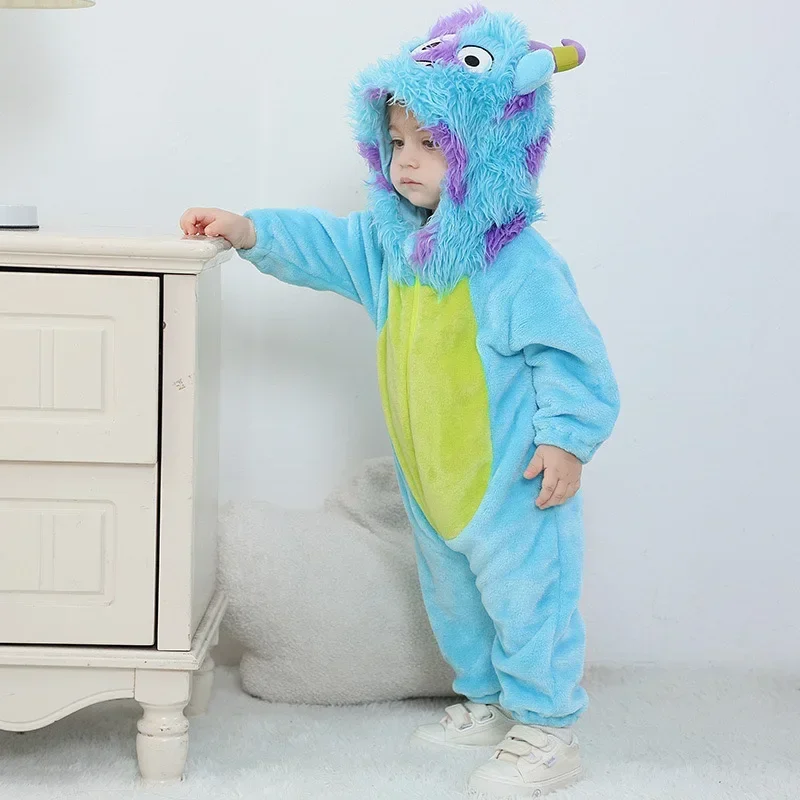 Baby clothing Sullivan onesies cartoon Kigurumi newborn pajamas kids jumpsuit hairy monsters Bebe cosplay costume for Halloween