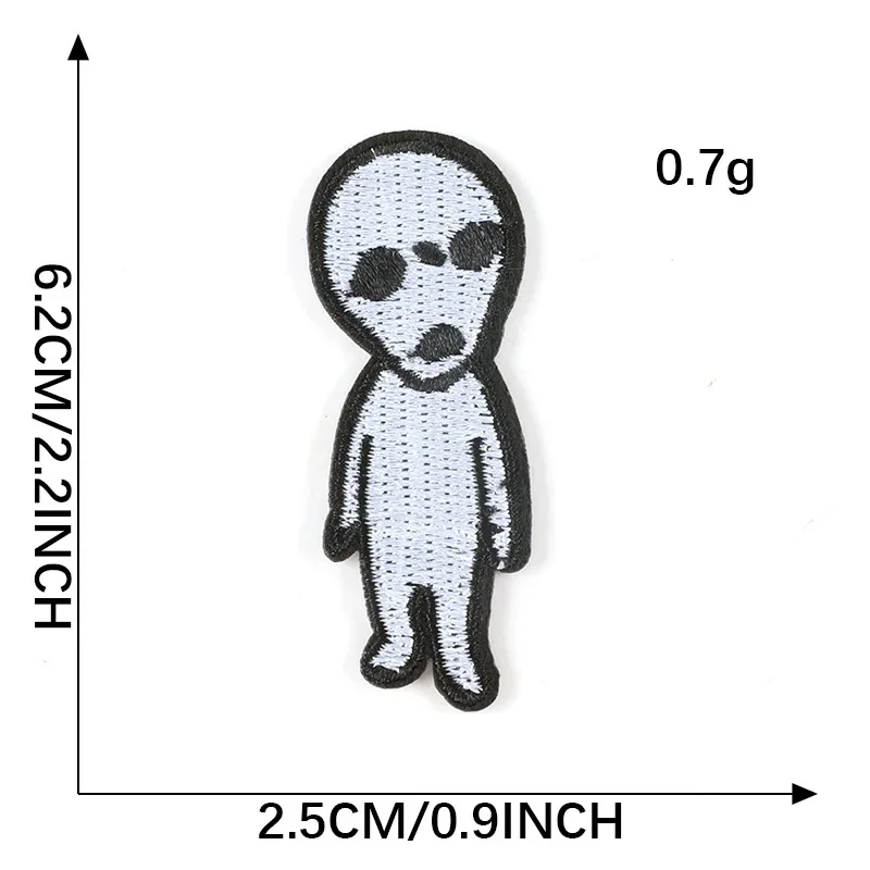 1 Piece Skeleton Ghost Embroidered Cloth Patch Halloween Cartoon Badge DIY Backpack Jacket Jeans Hot Melt Glue Clothes Patchs