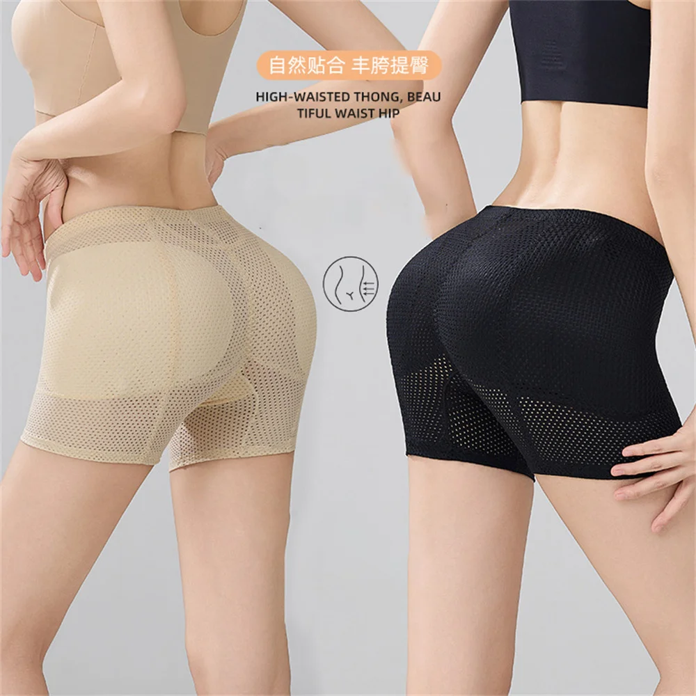 Respirável acolchoado bunda levantador roupa interior bunda realçador corpo shaper modelagem cinta falso hip shapwear roupa interior push up calcinha