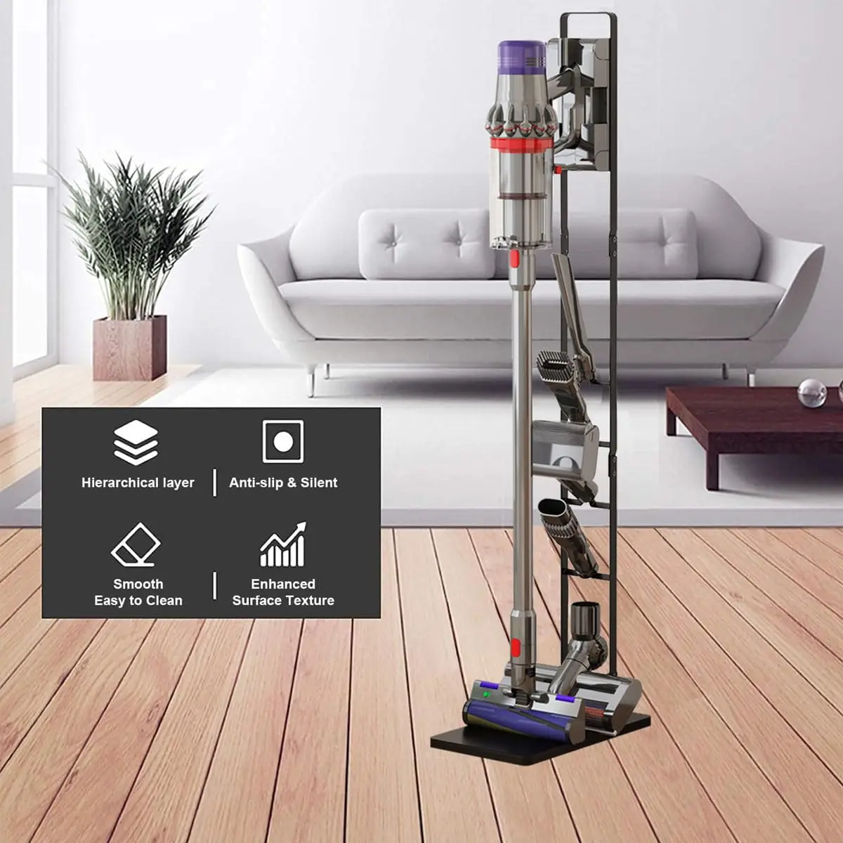 Foho Vacuum Stand, Storage Bracket Stand Holder, Stable Vacuum Stand Compatible with Dyson V15 V11 V10 V8 V7 V6 Handheld Cordles - view 2