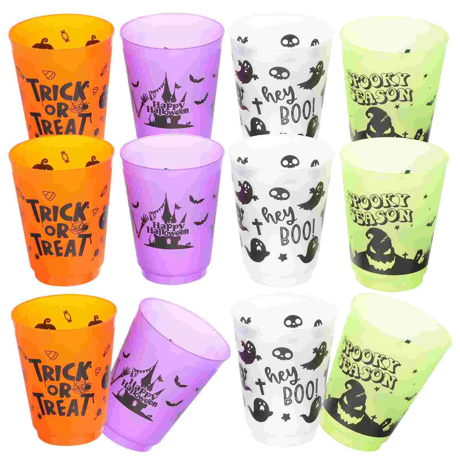 

20 Pcs Reusable Cups Travel Drinking Plastic Water Glass Halloween Beer Decorative Milk Household Mug Themed