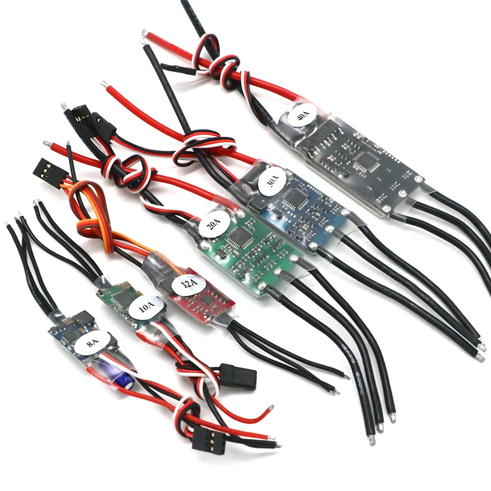 RC 2-3S ESC 6A 8A 10A 12A 15A 20A 30A 40A regolatore di velocità elettronico ESC con 5V UBEC per RC Multicopter Airplane