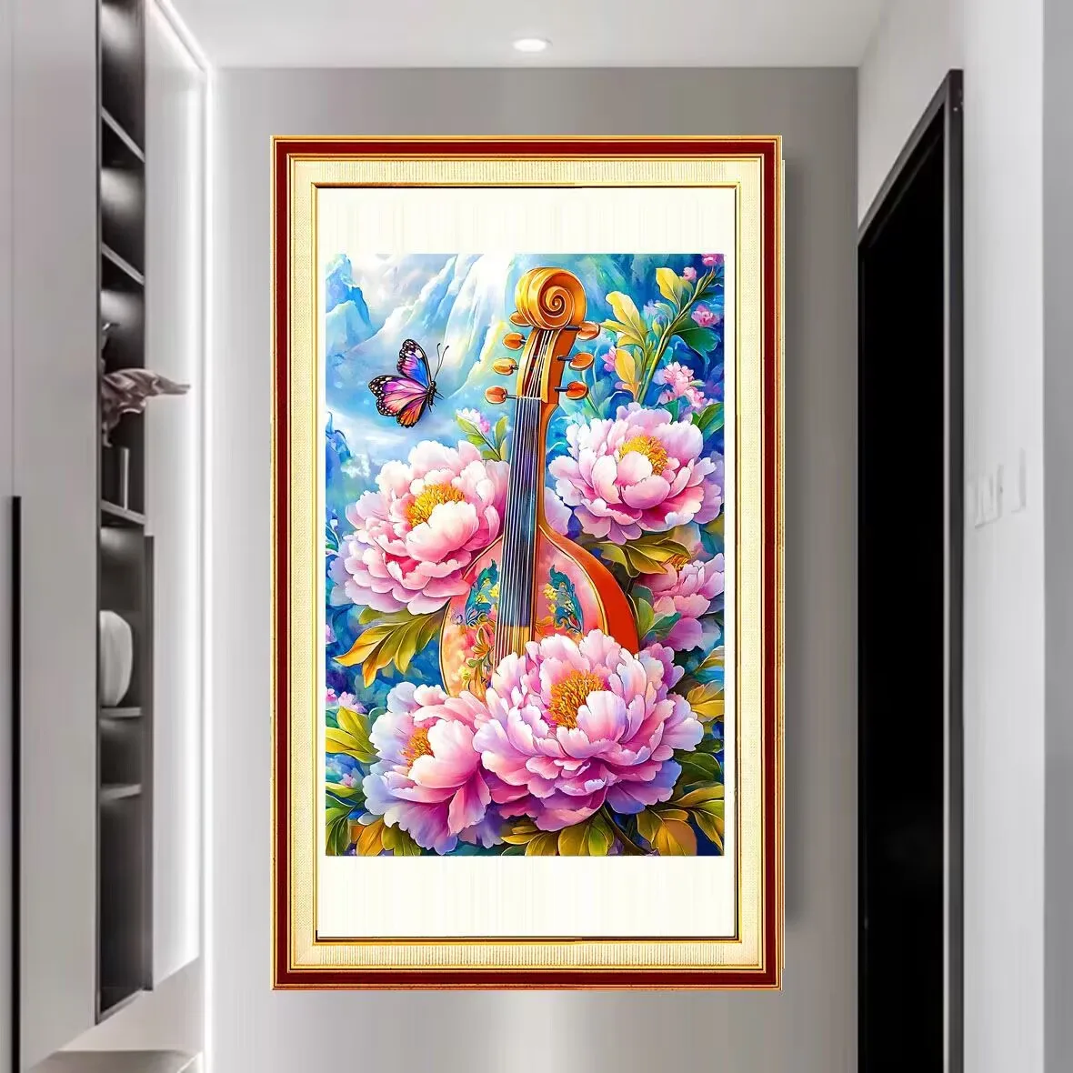 

11CT 9CT Flowers Embroidery DIY Printed Kits Cross Stitch Thread Needlework Sets Home Decor Crafts