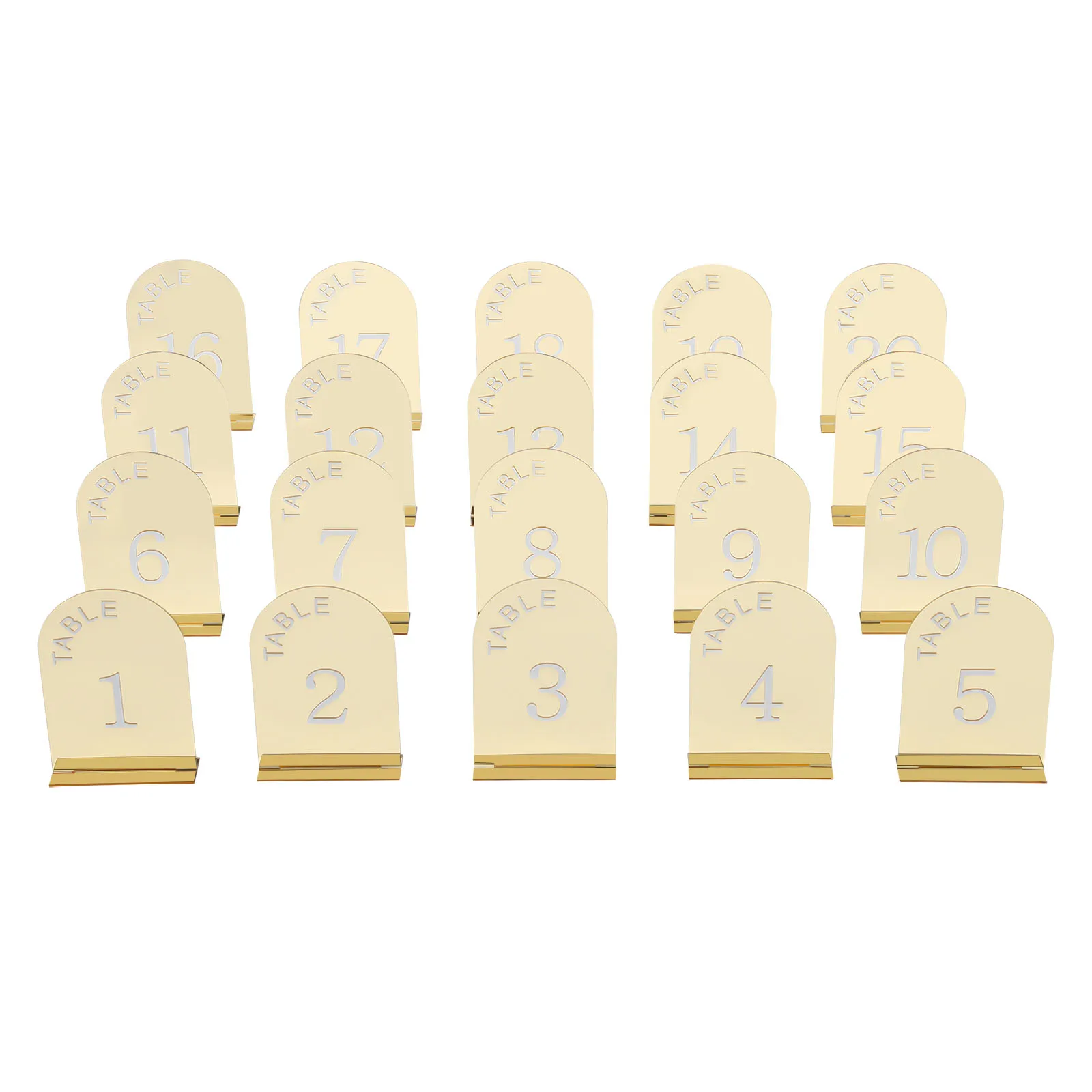 

20 Pcs Wedding Table Numbers, for Weddings, Children's Full Moon, Event Parties, Birthdays, Engagement Parties 3.94*1.18*5.91"