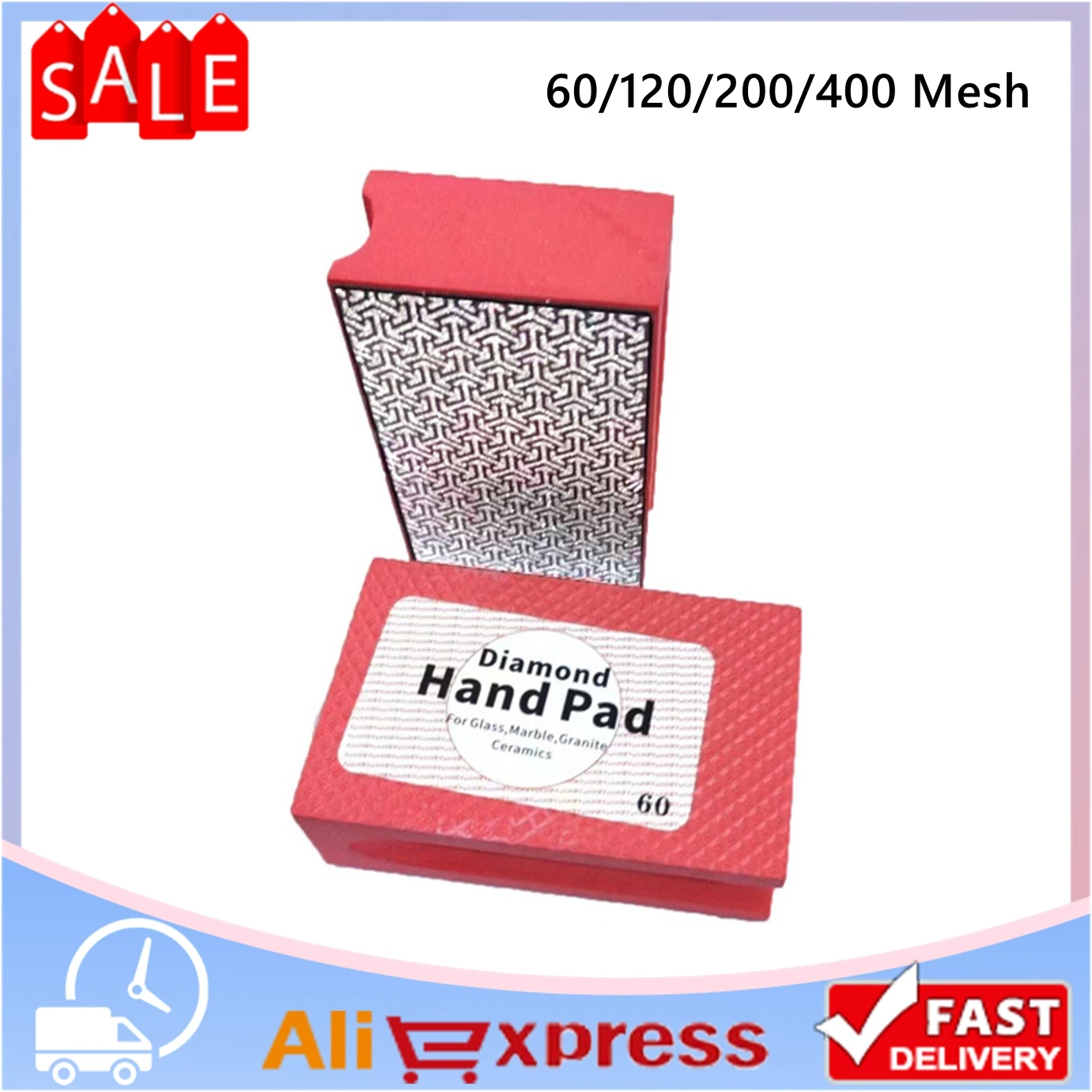 Diamentowe podkładki do polerowania ręcznego płytki szklane ścierne szlifowanie blok Pad kamień marmur ceramiczna ścierna tarcza szlifierska 60/120/200/400