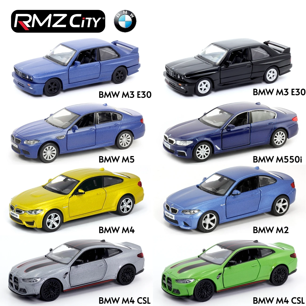 1/36 BMW M2 M3 M4 M5 Toy Car Model For Children RMZ CiTY Diecast 
