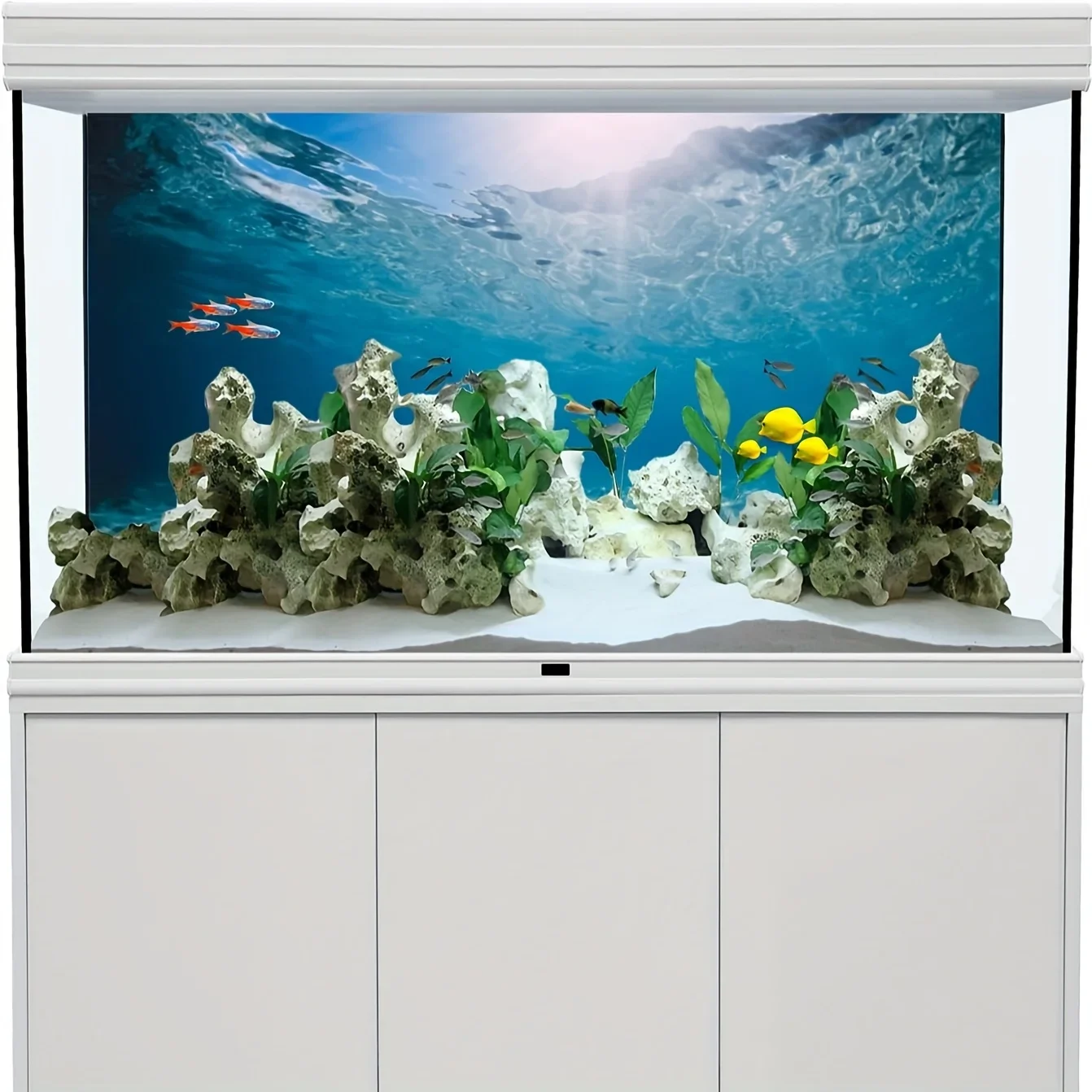 Unterwasser-Roma-Stadt, Aquarium-Hintergrundbild, Aquarium-Aufkleber, Selbstklebende Vorderseite, Aquarium-Landschaftsdekoration – Detail 6