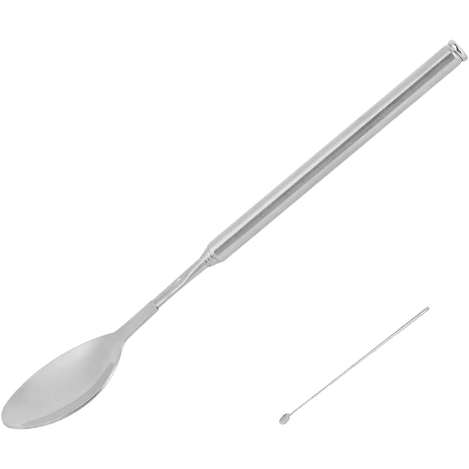 Spoon,Telescopic Spoon,Extendable Spoon,62cm Long Stainless Steel Telescopic Spoon Extendable for Barbecue Tableware Supplies 8.
