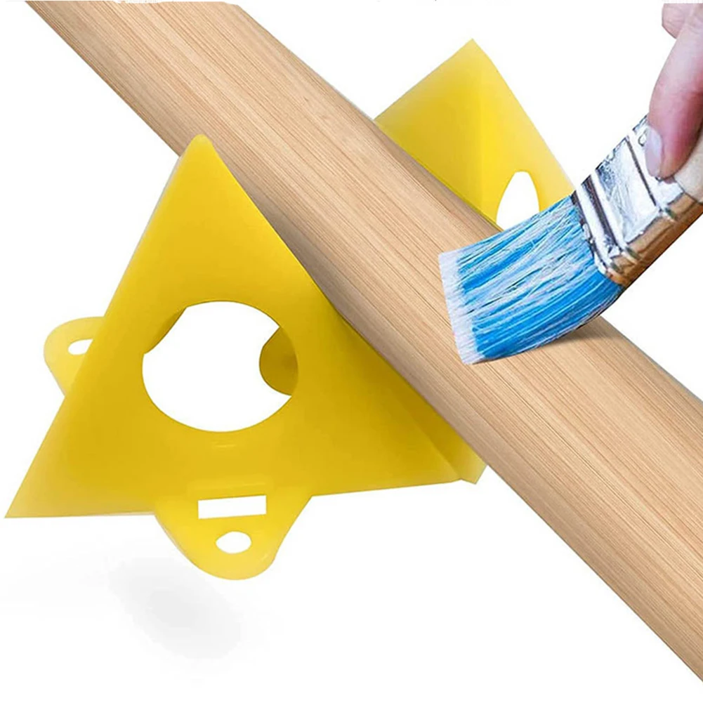 10pcs Mini Paint Stands Tool Cabinet Doors Blinds Portable Triangle Paint Pads Feet Furniture Supplies for Woodworking Carpenter