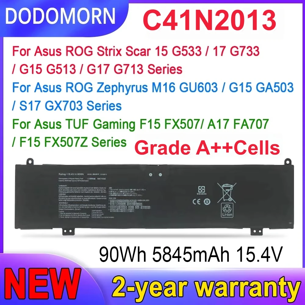 C41N2013 C41N2013-1 Laptop Battery For ASUS ROG Strix G513 G513IM G713 G713IM G713QM Rog G533 G533QM G533QR G733ZM