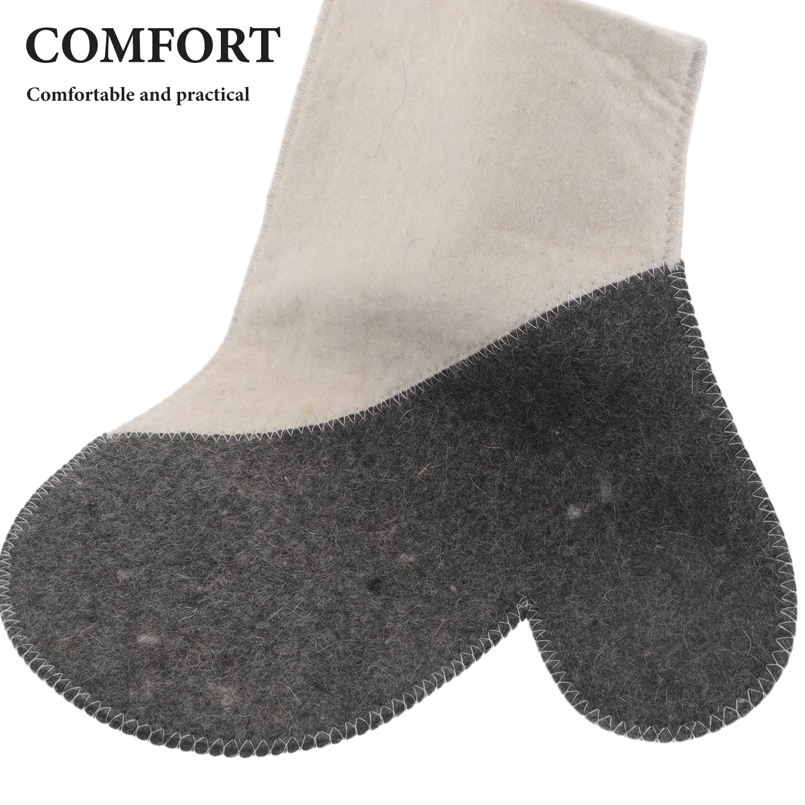 قطعتان من قفازات الساونا عالية الأداء من الصوف الطبيعي المقاوم للساونا والمنتجعات الصحية للاسترخاء المريح