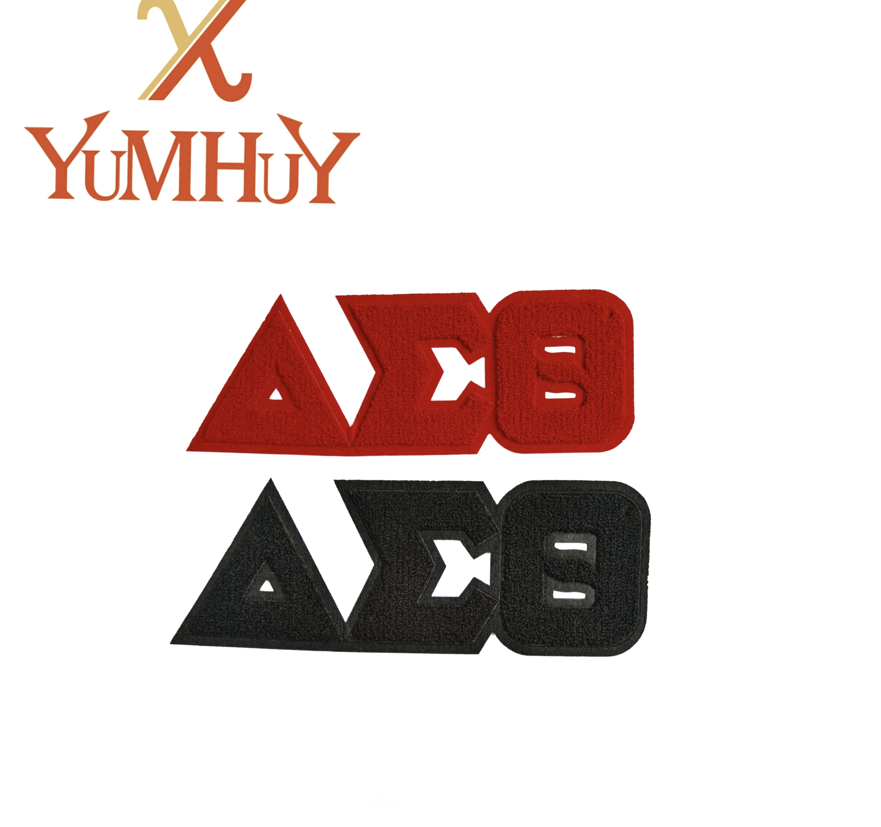 Red /black Delta Sigma Theta Sorority Felt Iron-On Patch for DIY Clothing & Accessories