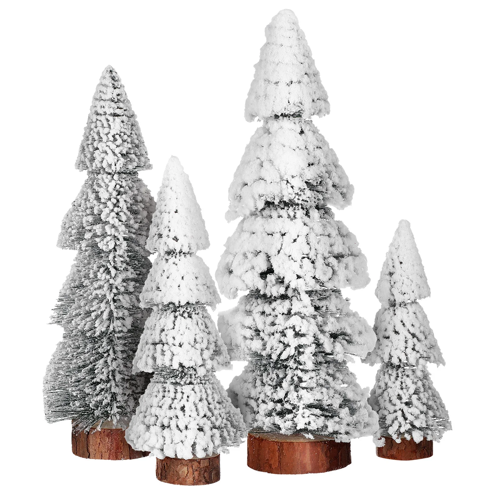 

4Pcs Small Christmas Tree Decor Artificial Xmas Trees Lovely Design Festive Decor Miniature Christmas Trees