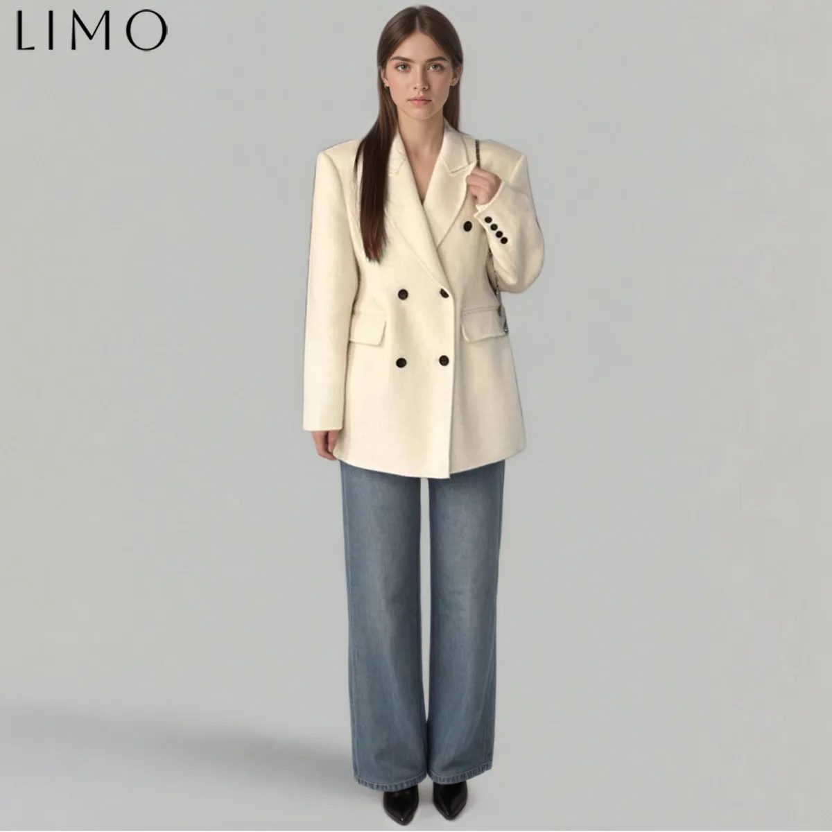 

LIMO 2025 шерстяно-хлопковое короткое пальто женское винтажное дизайнерское уличная одежда для путешествий осень-зима шикарная верхняя одежда