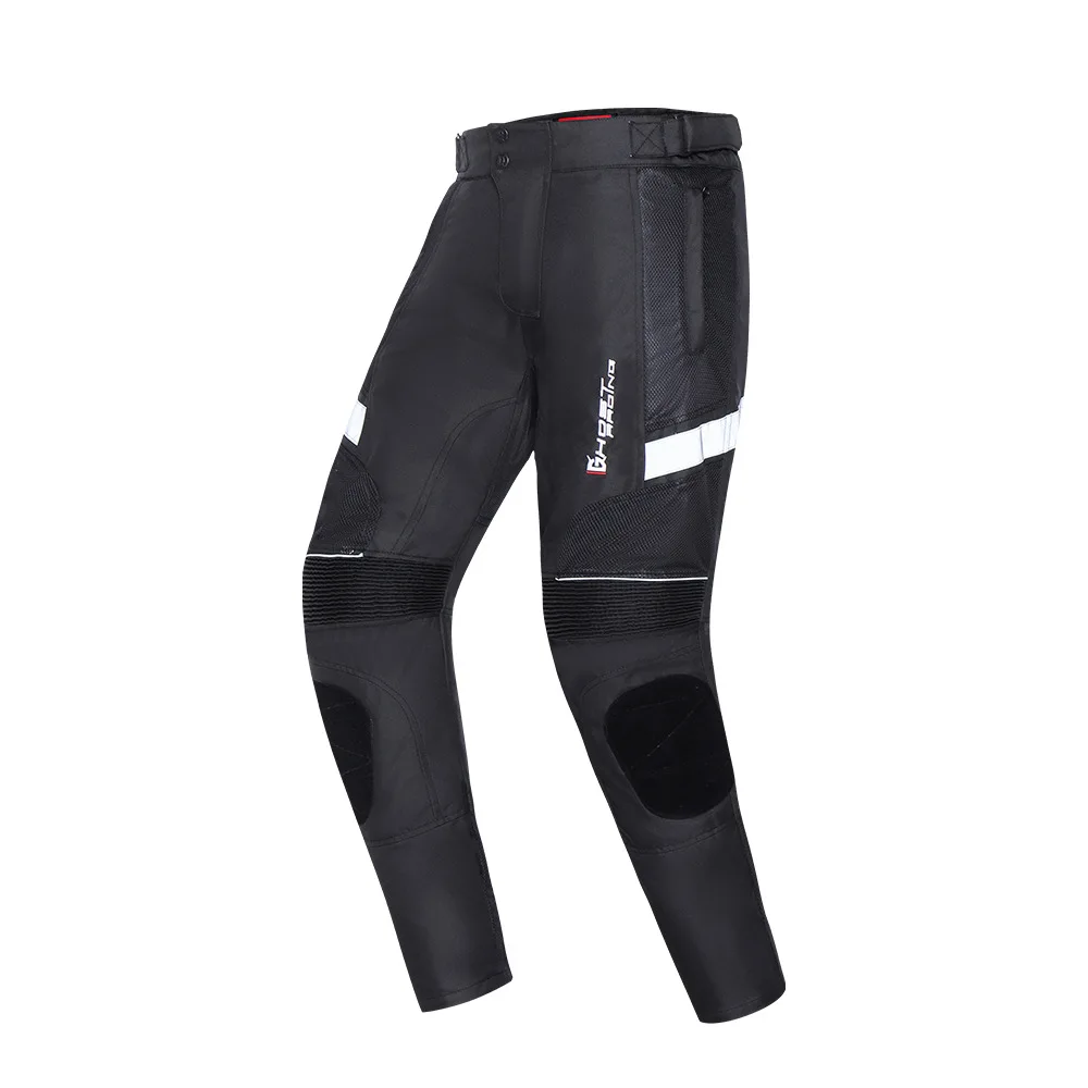 Summer mesh pants, motorcycle riding racing pants, men's anti fall protective pants, breathable belt protective pants