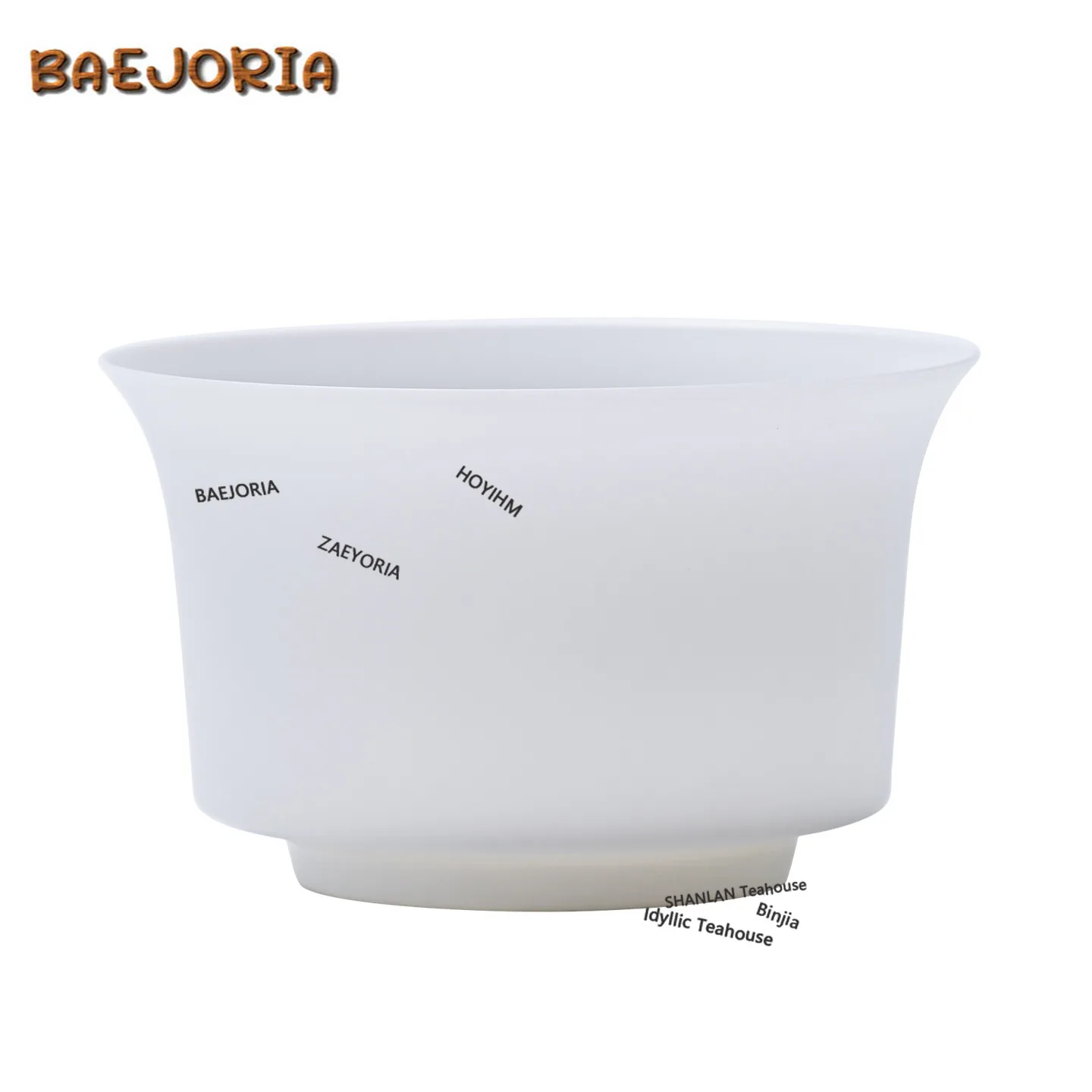 BAEJORIA 80ml Thin-walled Mutton Fat Jade Porcelain Teacup Retro Tea Bowl Mug Tea-tasting Smelling Cup Chazhan Master Cups Cha
