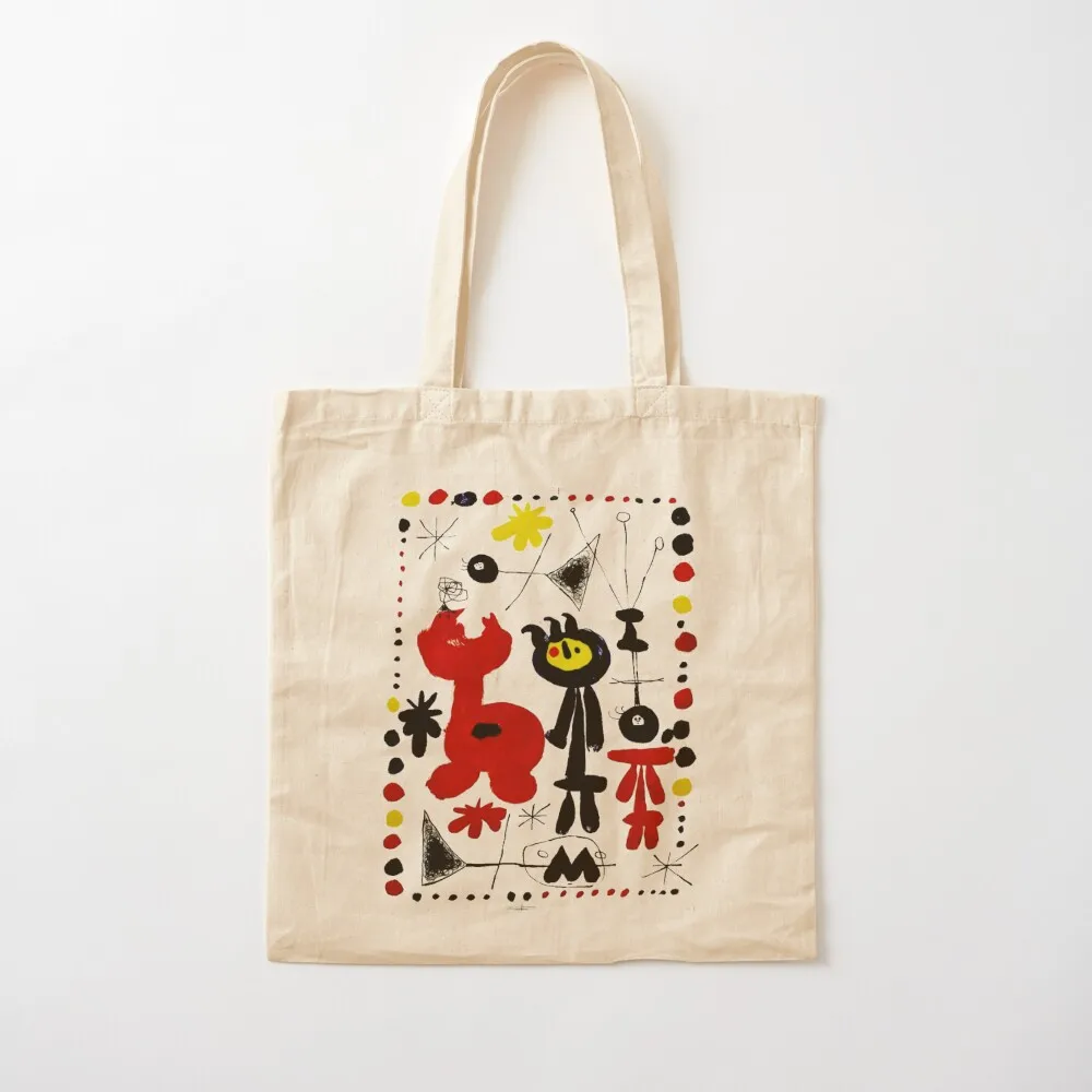 

Joan Miró Abstract Surrealism Personnage et Oiseau Tote Bag shoping bag shopper bags for women Canvas Tote Bag