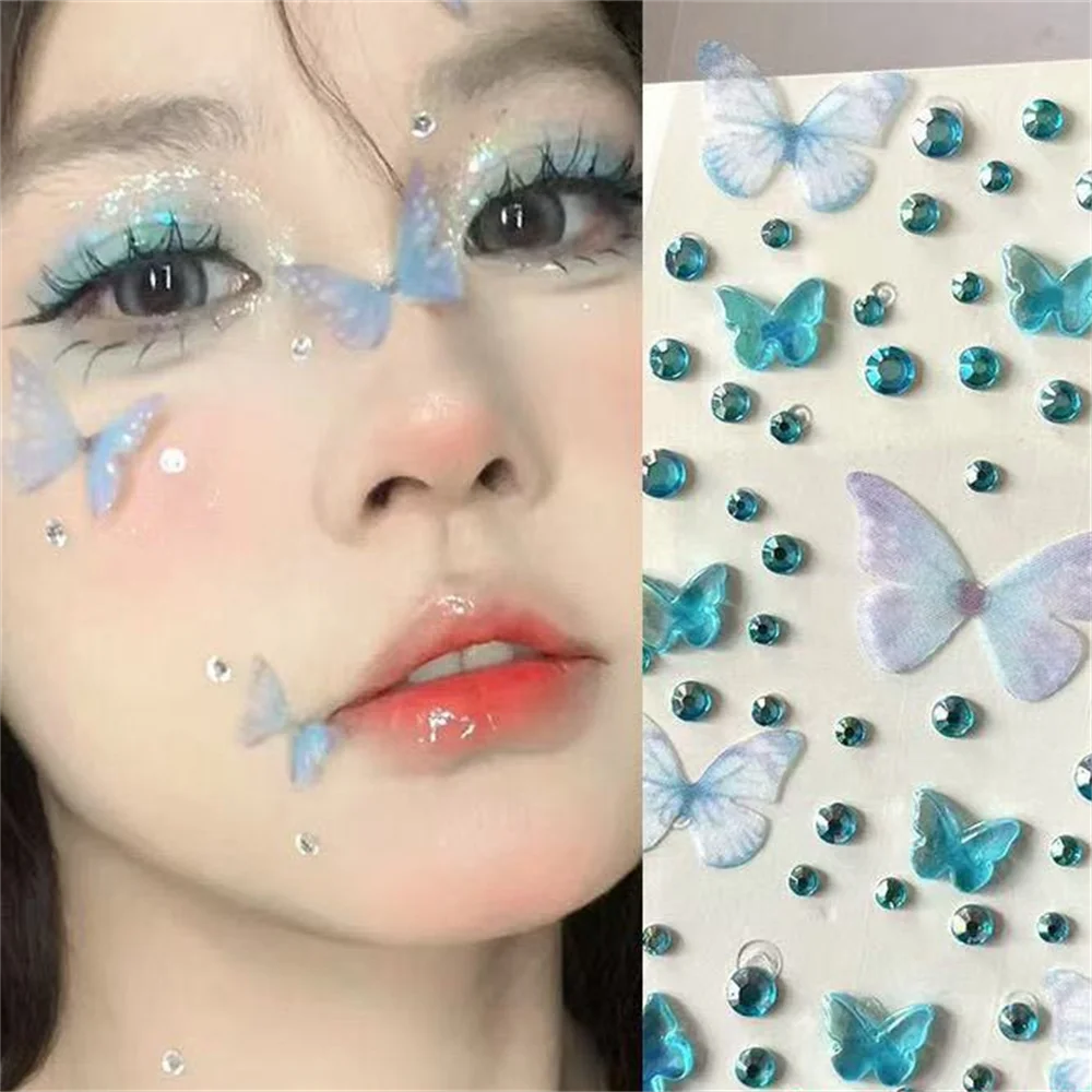 

Фиолетовая сетка-бабочка, красивая временная татуировка, наклейка для лица, аура, украшение для лица, нашивка для рождественских фестивалей, Хэллоуина