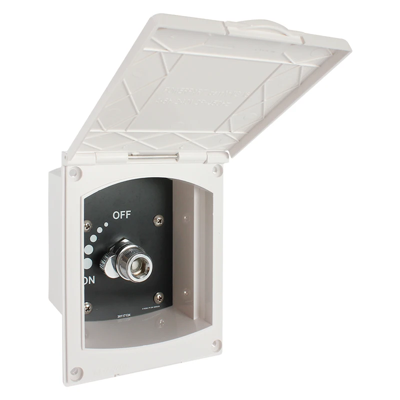 بخاخ توصيل سريع خارجي من RV Inlet Hatch ومجموعة صندوق رش خارجي