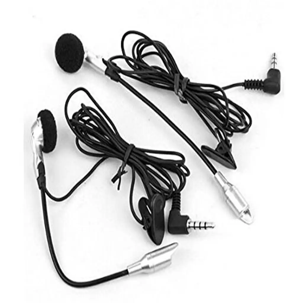 バイク ヘルメット 3.5mm ヘッドセット イヤホン オートバイ 2- MP3用 ブラック