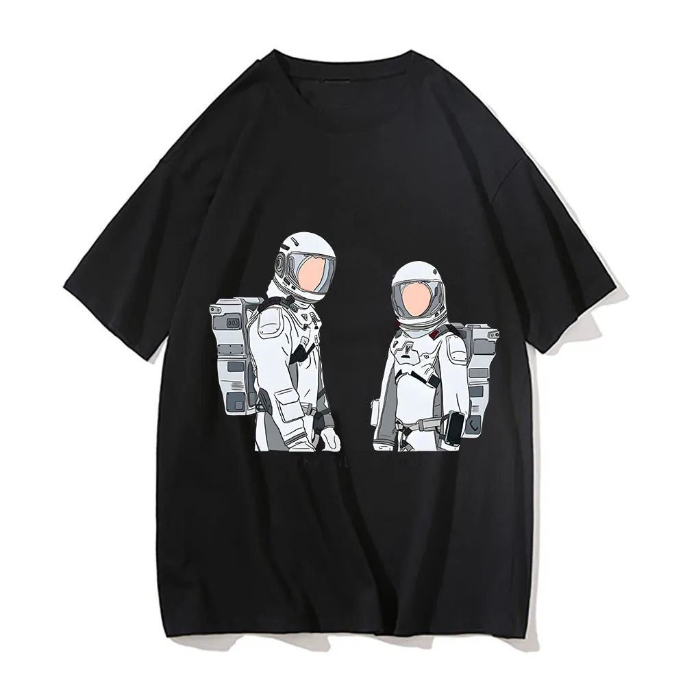 Gong Yoo The Silent Sea Astronauts Print Short Sleeve Men Tees Summer O-Neck Essential Tops Unisex Streetwear Popular T-Shirt