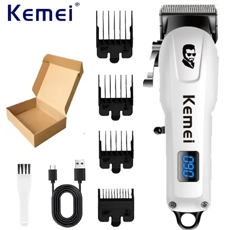 Kemei KM-232 Elektrischer Haarschneider mit LED-Display, Haarschneidemaschine für Männer, Haarschneider, professioneller Haarschneider