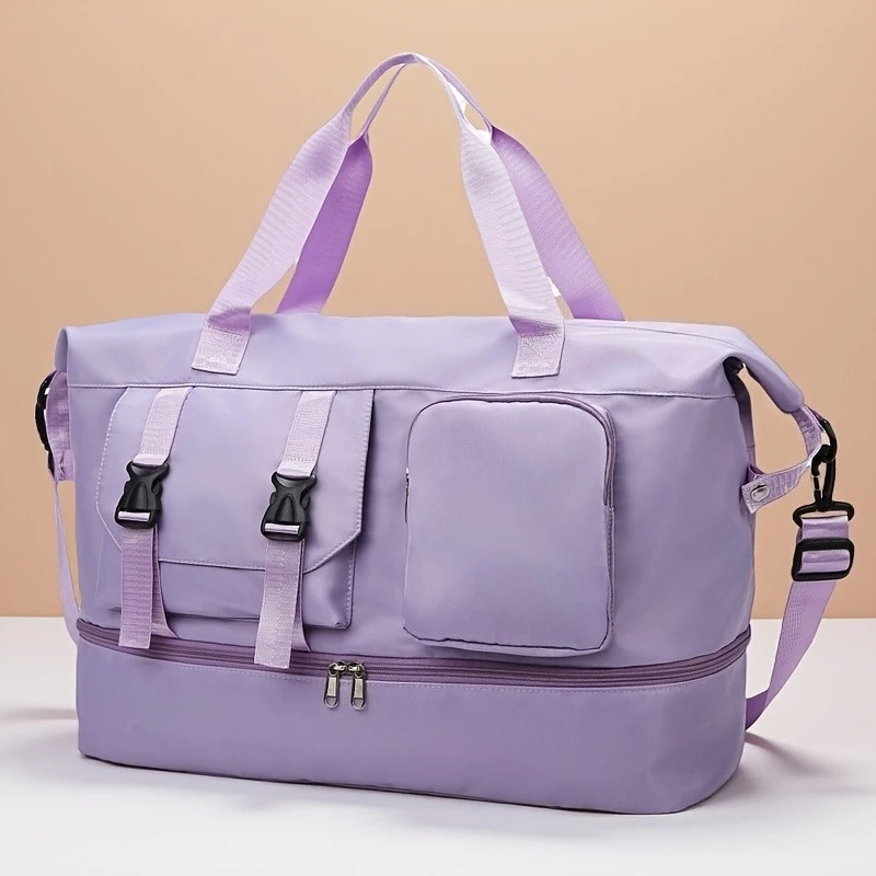 

Large Capacity Multifunctional Travel Handbag Multi-Compartment Gym Bag Adjustable Shoulder Strap Portable Sports Bag