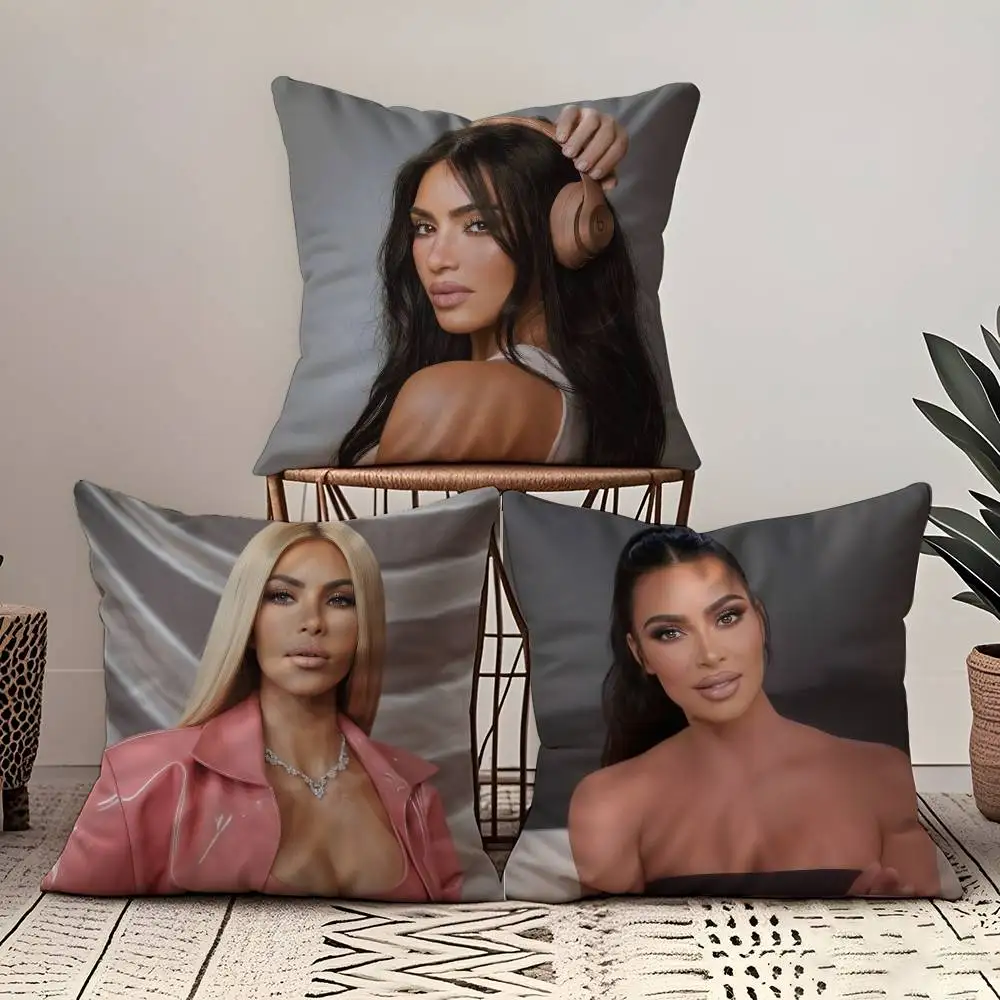 

K-Kim K-KardashianS Pillow Case Comfort Sofa Bed Silky Elegant Invisible Zipper Custom Decorative Cushion Cover