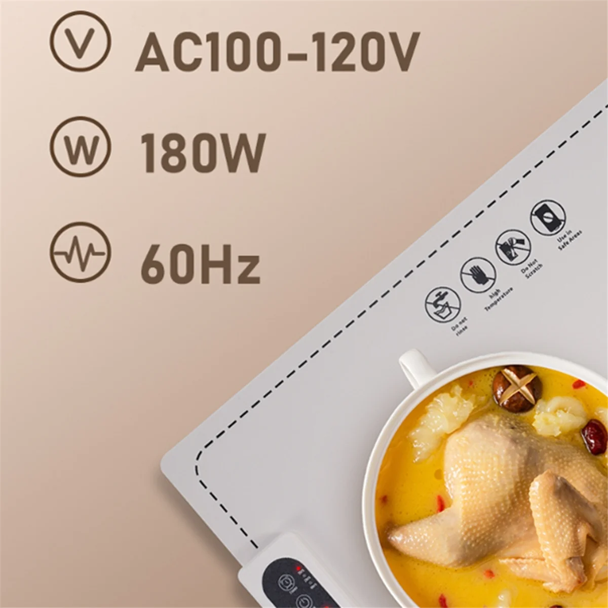 Elektryczna taca grzewcza z regulowaną temperaturą Przenośny podgrzewacz do żywności Mata grzewcza na spotkania Imprezy UK