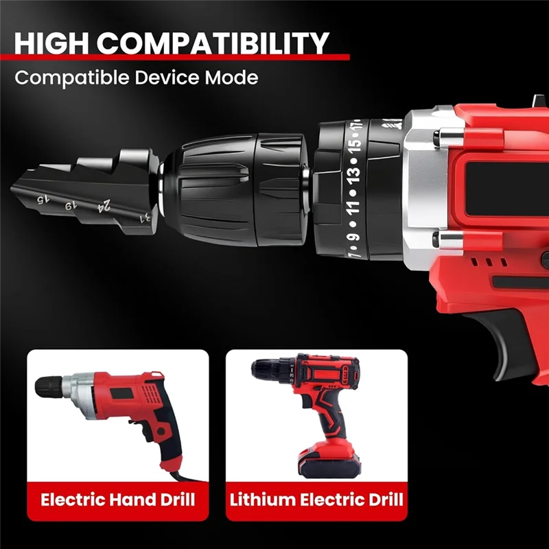 

A92P Быстросменный шестигранный хвостовик 1/4 3 в 1 PPR Подъемное ступенчатое сверло Развертка Набор сверл для труб от 15 до 31 мм - Набор инструментов