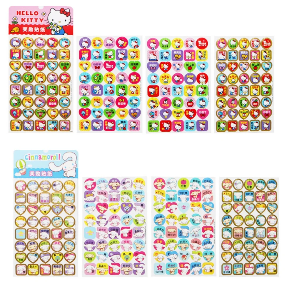 Adesivi originali Sanrio Hello Kitty Cinnamoroll Cartoon Decalcomanie Giocattoli per laptop Notebook Bagagli Adesivo decorativo per moto