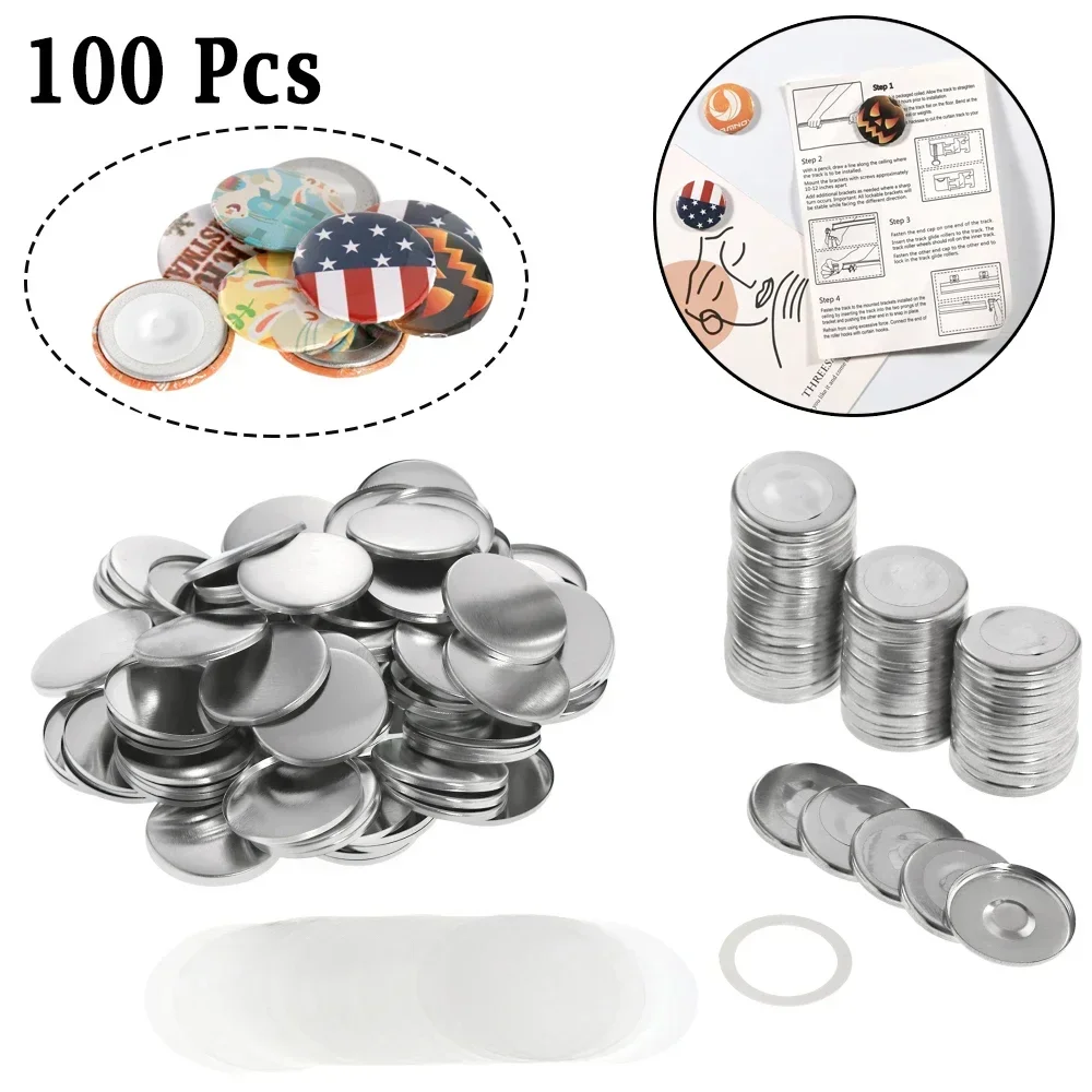 100pcs Fridge Button Making Parts 25mm-75mm DIY Refrigerator Magnet Button Badge Maker Machine Accessories Supplies