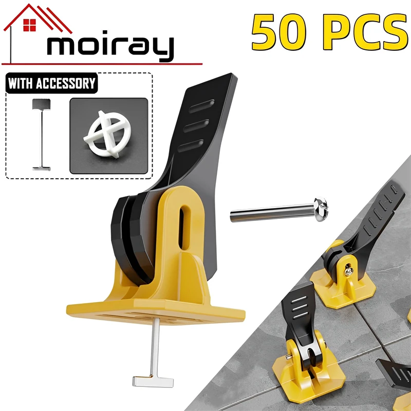 

50PCS Replaceable Tile Leveling System for Tile Floor Tiles Leveling Hand Tile Leveling System Construction Tool Set