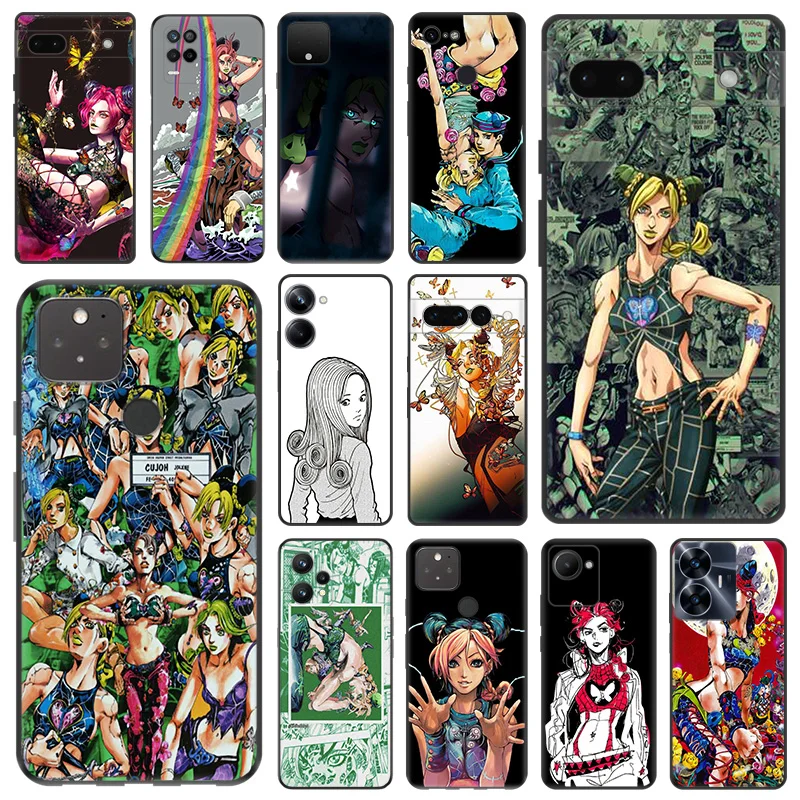 Black Matte Phone Case For Motorola Moto Edge 30 40 20 Pro G200 One Fusion JOJO's JOLYNE CUJOH Pixel 8a 7a 6a 7 8 6 Soft Cover