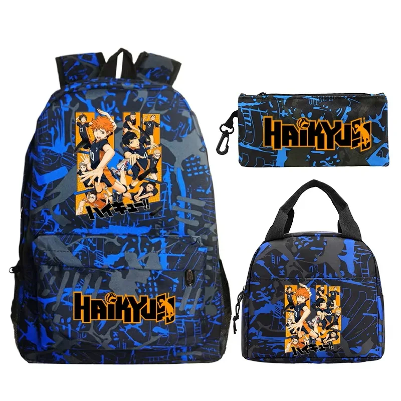 

Volleyball Manga Haikyuu School Backpack Lightweight Backpack for Girls Boys Mochila Student Travel Backpack Laptop Bag 3pcs/set