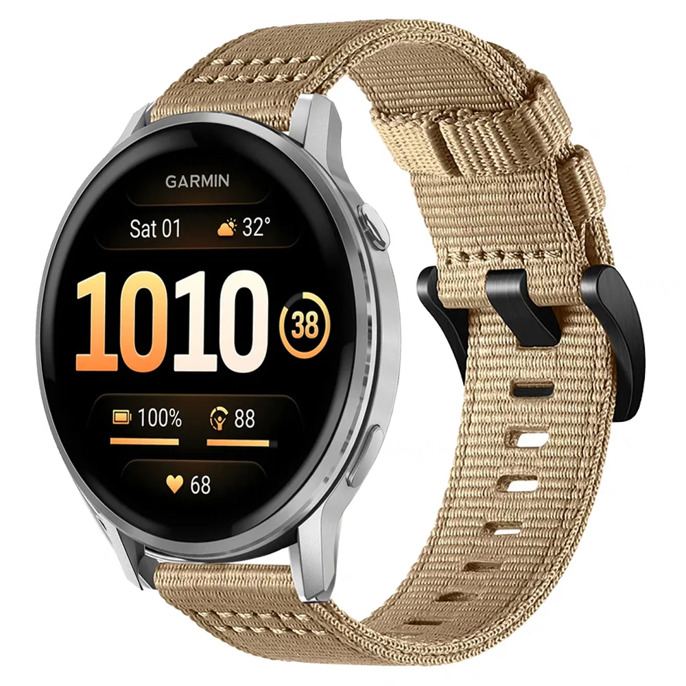 

22mm Width Canvas Watch Strap For Garmin Venu 4 45mm 3 2 Watchband Bracelet Wristband Forerunner 570 47mm 970 965 265 255 Band