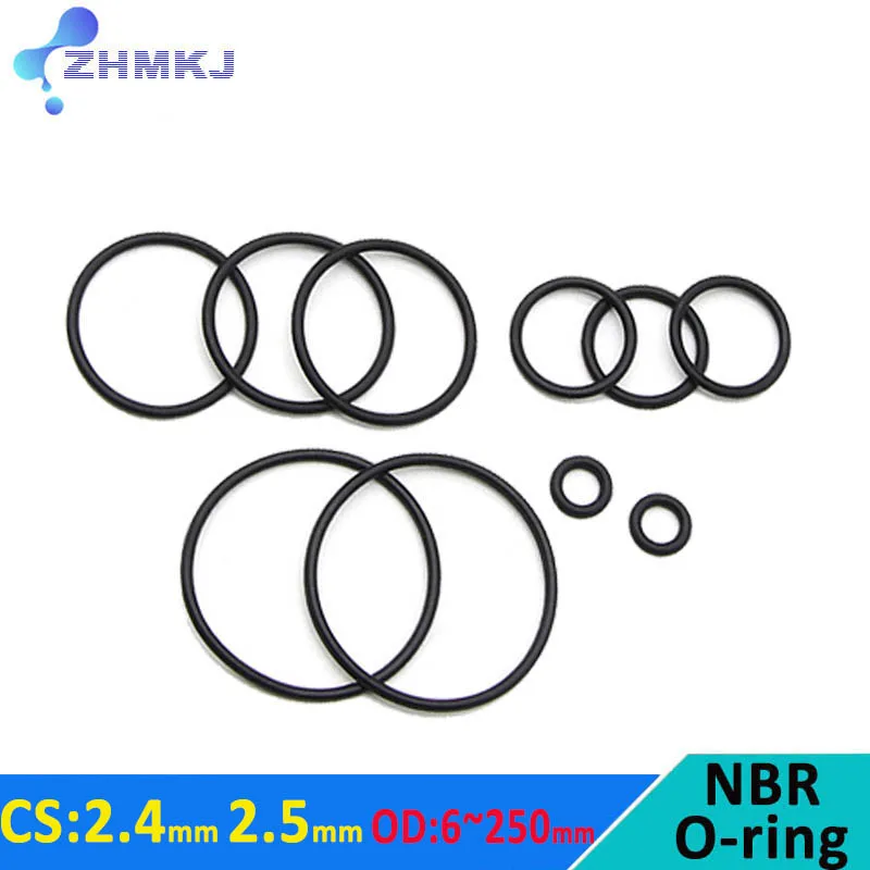 

O-Rings CS 2.4mm 2.5mm NBR Oil Seal High Pressure Seal For Pressure Washer Hose Quick Disconnect Connector Tools OD 6mm~250mm